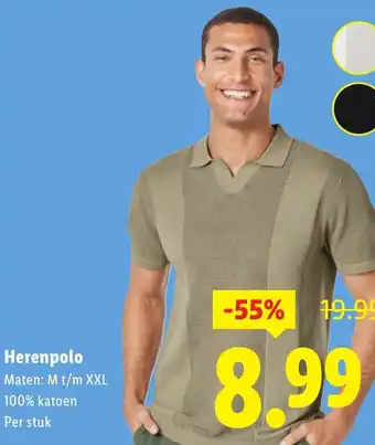 Lidl Herenpolo aanbieding