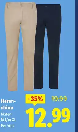 Lidl Heren chino aanbieding