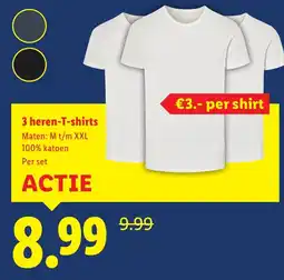 Lidl 3 heren-T-shirts aanbieding