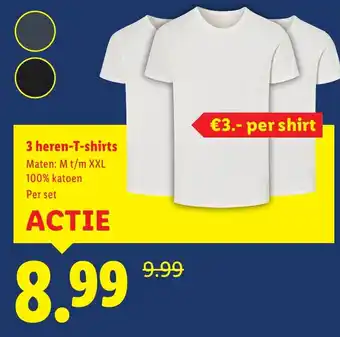Lidl 3 heren-T-shirts aanbieding