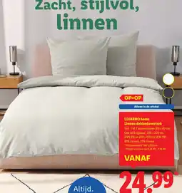 Lidl LIVARNO home Linnen dekbedovertrek aanbieding