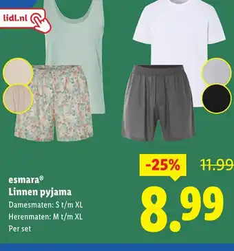 Lidl esmara Linnen pyjama aanbieding