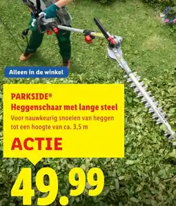 Lidl PARKSIDE Heggenschaar met lange steel aanbieding