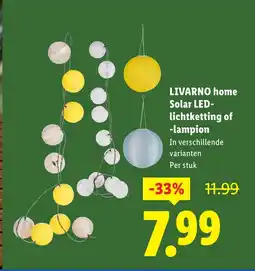 Lidl LIVARNO home Solar LED lichtketting of lampion aanbieding