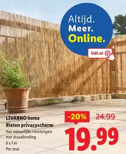 Lidl LIVARNO home Rieten privacyscherm aanbieding
