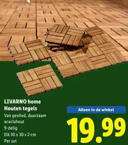 Lidl LIVARNO home Houten tegels aanbieding
