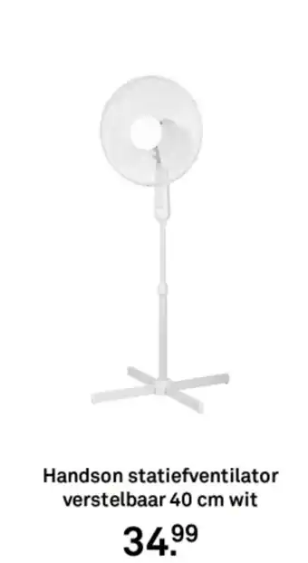 Karwei Handson statiefventilator verstelbaar wit aanbieding