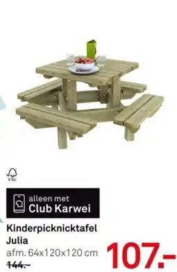 Karwei Kinderpicknicktafel Julia aanbieding