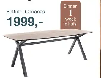 IN.HOUSE Eettafel Canarias aanbieding