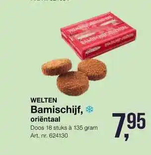 Bidfood Welten Bamischijf Oriëntaal aanbieding