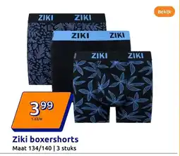 Action Ziki boxershorts aanbieding