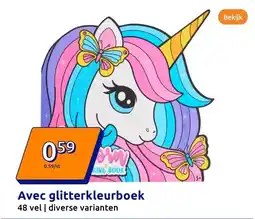 Action Avec glitterkleurboek aanbieding