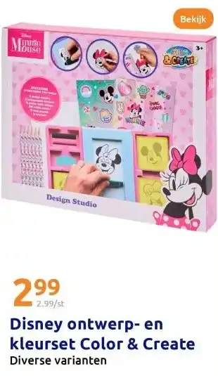 Action Disney ontwerp- en kleurset Color & Create aanbieding