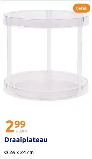 Action Draaiplateau aanbieding