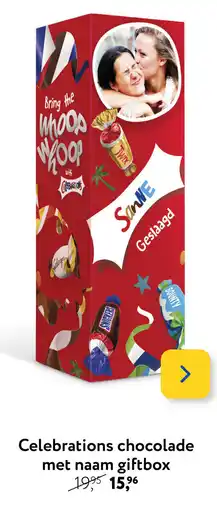 Primera Celebrations chocolade met naam giftbox aanbieding
