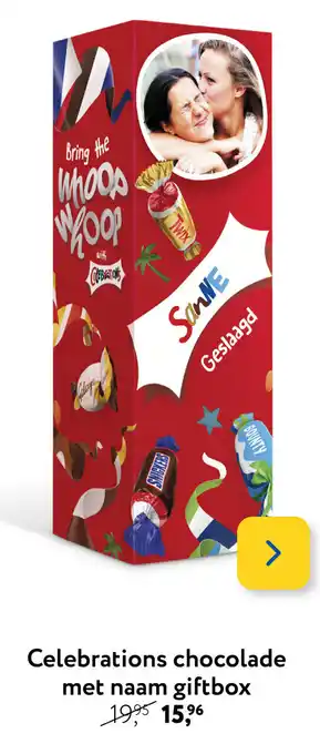 Primera Celebrations chocolade met naam giftbox aanbieding