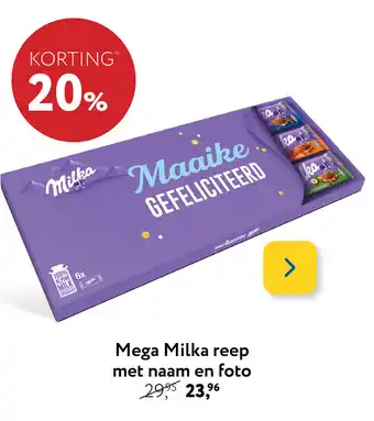 Primera Mega Milka reep met naam en foto aanbieding