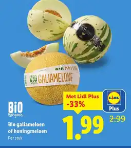 Lidl Bio Organic Bio galiameloen of honingmeloen aanbieding