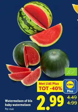 Lidl Watermeloen of bio baby watermeloen aanbieding