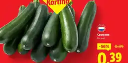 Lidl Courgette aanbieding