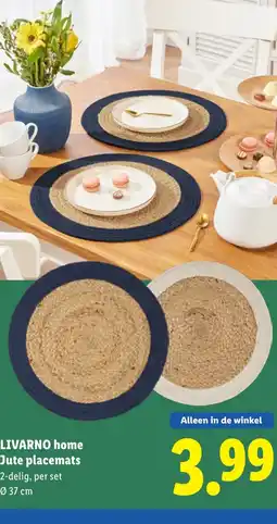 Lidl LIVARNO home Jute placemats aanbieding