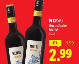 Lidl NIX18 Australische Merlot aanbieding