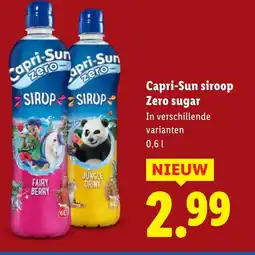 Lidl Capri-Sun siroop Zero sugar aanbieding