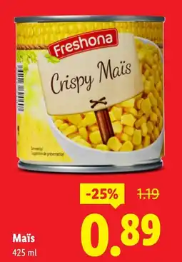 Lidl Maïs aanbieding