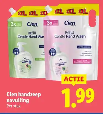 Lidl Cien handzeep navulling aanbieding