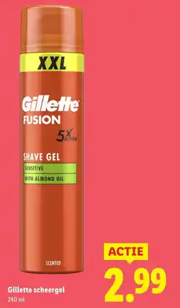Lidl Gillette scheergel aanbieding