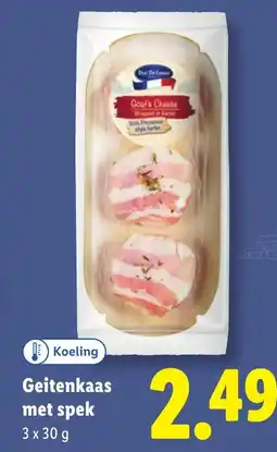 Lidl Geitenkaas met spek aanbieding