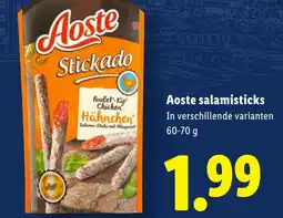 Lidl Aoste salamisticks aanbieding