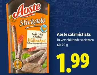 Lidl Aoste salamisticks aanbieding