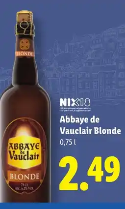Lidl Abbaye de Vauclair Blonde aanbieding