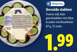 Lidl Gevulde slakken aanbieding