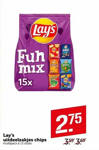 Coop Lay's Uitdeelzakjes Chips aanbieding