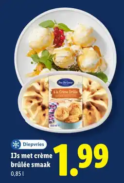 Lidl IJs met crème brûlée smaak aanbieding