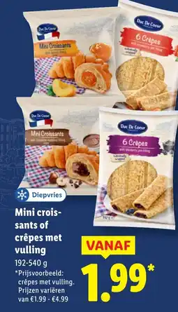 Lidl Mini crois sants of crêpes met vulling aanbieding
