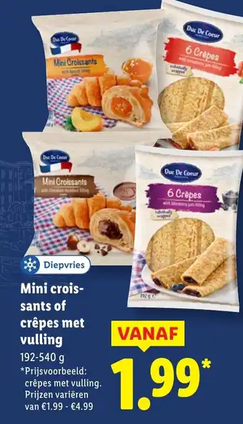 Lidl Mini crois sants of crêpes met vulling aanbieding