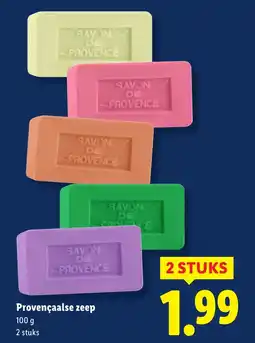 Lidl Provençaalse zeep aanbieding