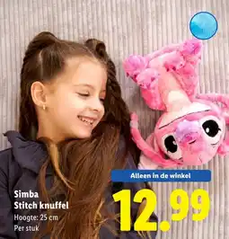 Lidl Simba Stitch knuffel aanbieding
