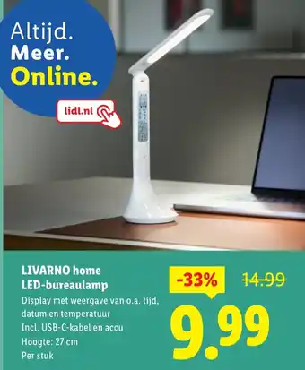 Lidl LIVARNO home LED bureaulamp aanbieding