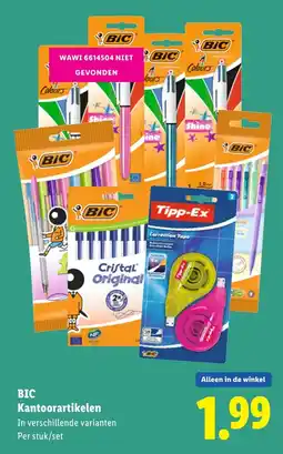 Lidl BIC Kantoorartikelen aanbieding