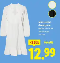 Lidl Mousseline damesjurk aanbieding