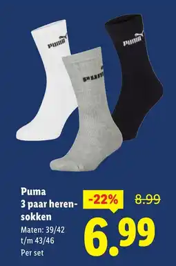 Lidl Puma 3 paar heren sokken aanbieding