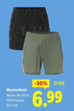 Lidl Herenshort aanbieding