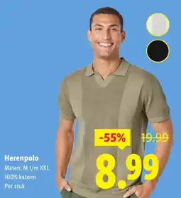 Lidl Herenpolo aanbieding