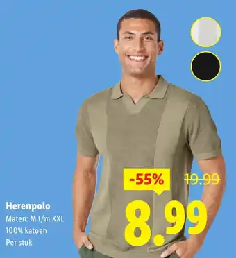 Lidl Herenpolo aanbieding