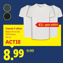 Lidl 3 heren T shirts aanbieding