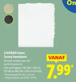 Lidl Livarno home Jersey hoeslaken aanbieding